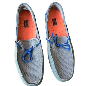 SWIMS Penny Mens Gray Tassels Blue Lace Loafer Shoes sz 11 Water Boat Washable